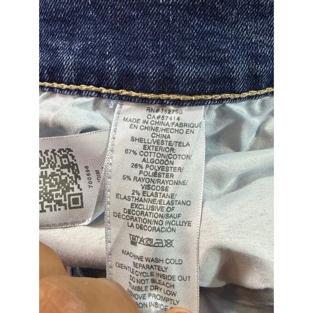 True Religion Geno Relaxed Slim Jeans Mens 37x31 Blue Excellent Horseshoe Stitch